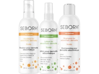 Zdjęcie produktu Seborh zestaw 3 dermokosmetyków na łojotokowe zapalenie skóry głowy, szampon + płyn + emulsja