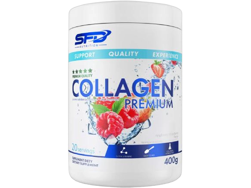 SFD Collagen premium, smak truskawkowo-malinowy, proszek