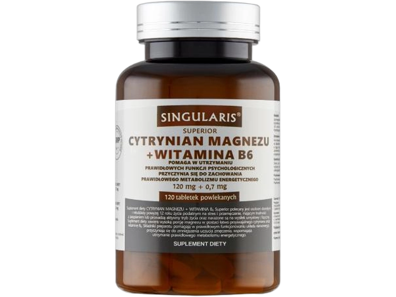 Singularis Superior Cytrynian magnezu + witamina B, tabletki powlekane