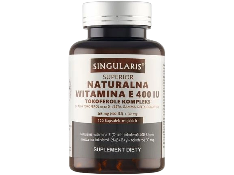 Singularis Superior Naturalna wit. E tokoferole, kapsułki miękkie, 268 mg