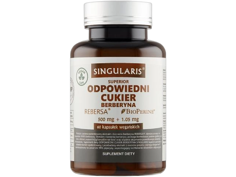 Singularis Superior Odpowiedni cukier berberyna, kapsułki, 499 mg