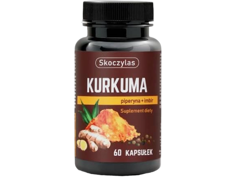 Skoczylas Kurkuma + piperyna imbir resweratrol kwercetyna, kapsułki