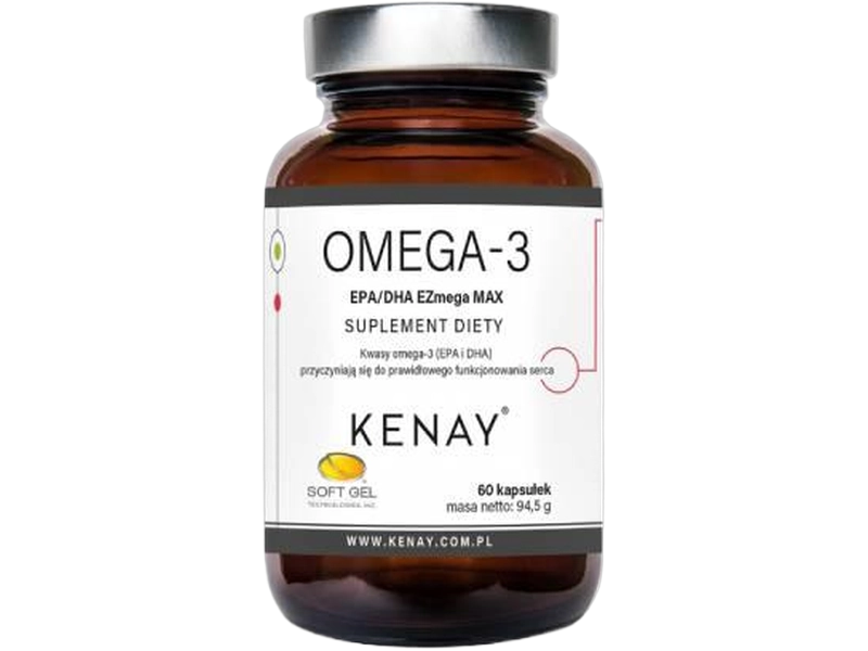 Soft gel Omega-3 EPA/DHA EZmega MAX, kapsułki
