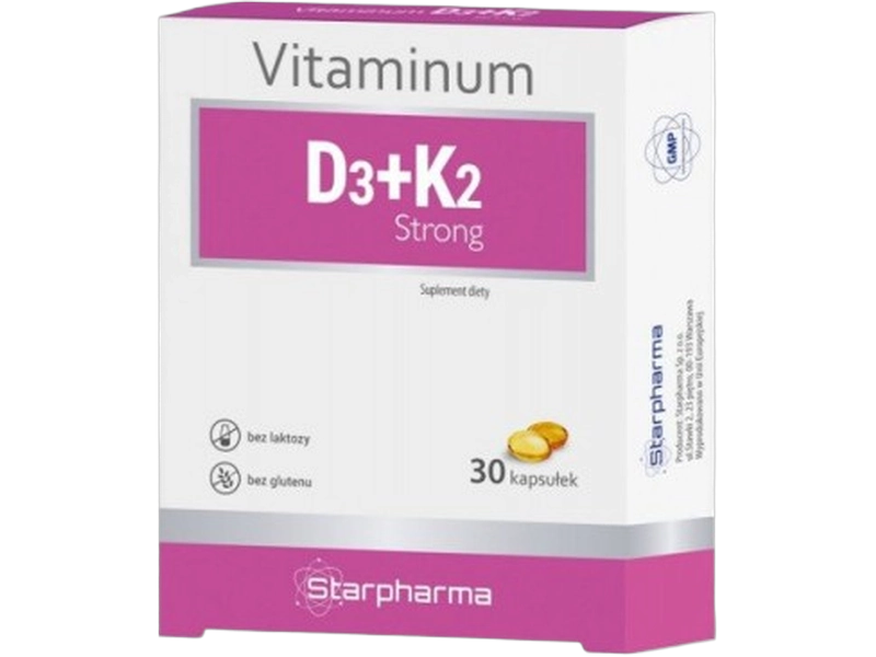 Starpharma Vitaminum D3+K2 Strong, kapsułki