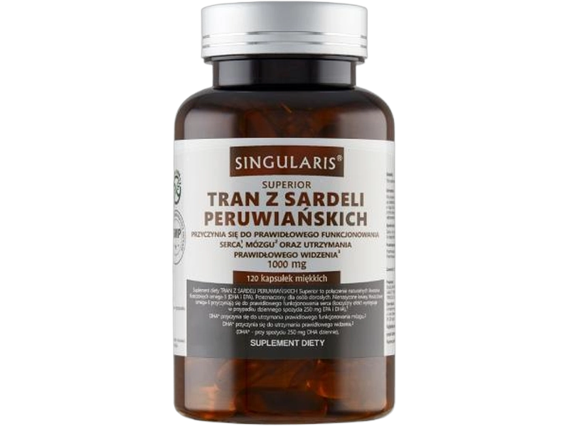 Superior Singularis Tran z sardeli peruwiańskich, kapsułki, 360 mg + 240 mg