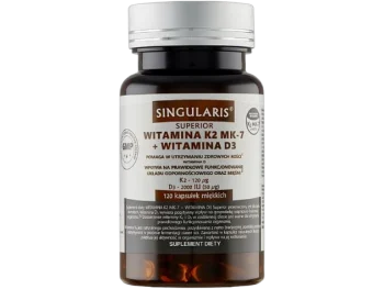 Zdjęcie produktu Superior Singularis witamina K2 MK-7 + witamina D3, kapsułki