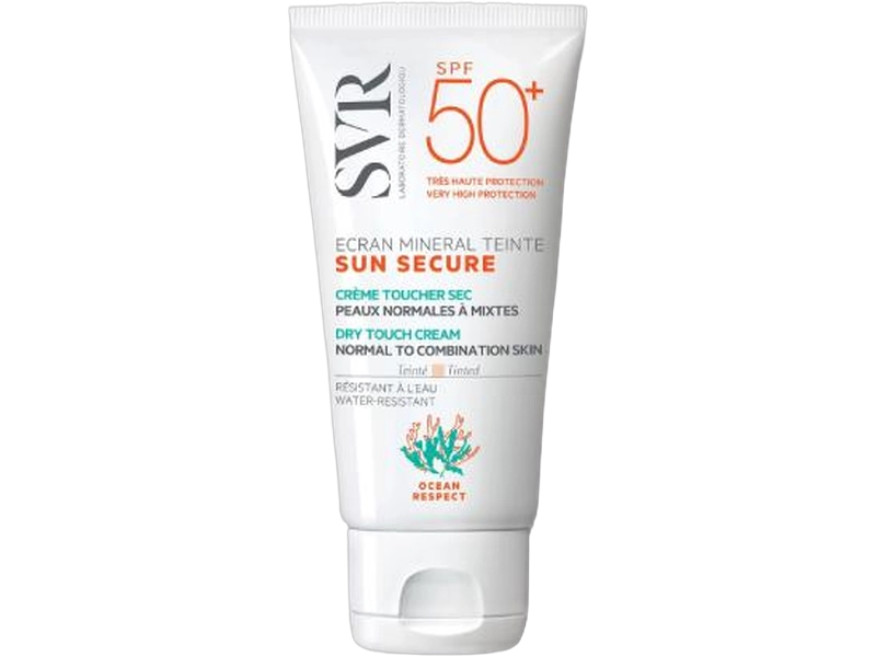 SVR Sun secure ecran krem barwiący do twarzy SPF50+ skóra normalna