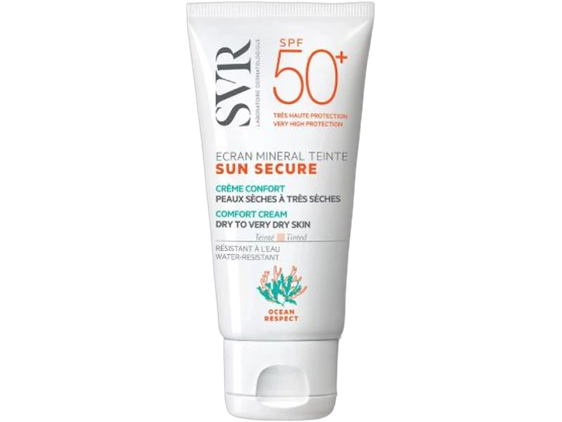 SVR Sun Secure Ecran krem barwiący do twarzy SPF50+ skóra sucha, SPF50+