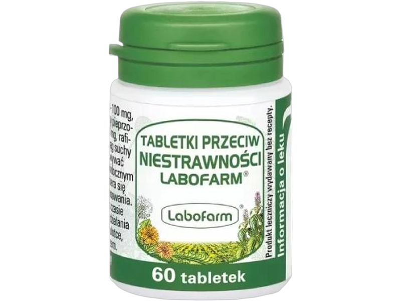 Tabletki przeciw niestrawności, tabletki, Labofarm