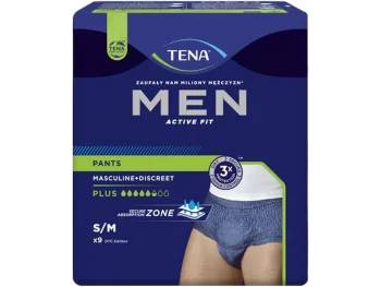 Zdjęcie produktu Tena Men Pants Plus Blue, rozmiar S/M, pieluchomajtki