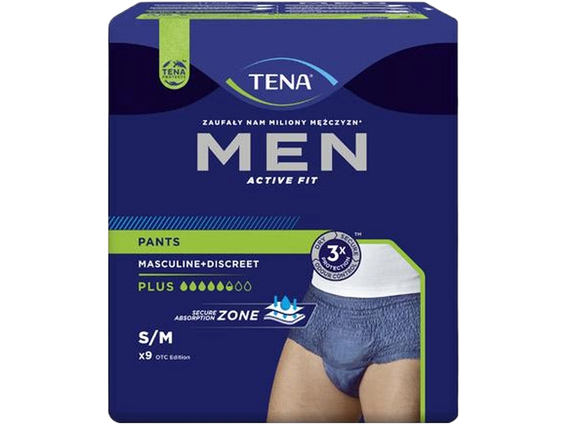Tena Men Pants Plus Blue rozmiar S/M, pieluchomajtki