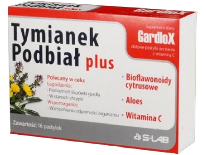 Tymianek i Podbiał plus, pastylki do ssania