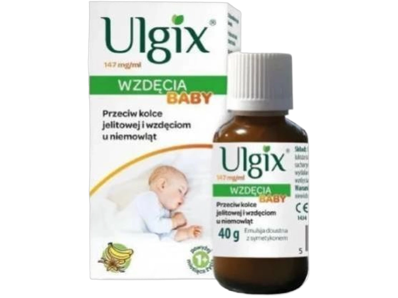 Ulgix Wzdęcia Baby, smak waniliowy, emulsja, 147 mg/ml