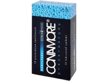 Zdjęcie produktu Unimil Conamore Wet nawilżane i zakończone zbiorniczkiem, prezerwatywy