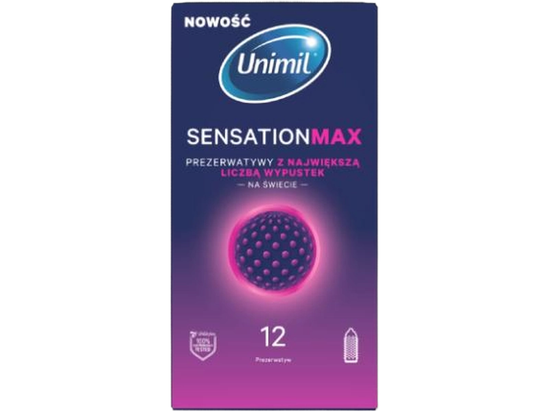 Unimil Sensation max lateksowe z wypustkami, prezerwatywy
