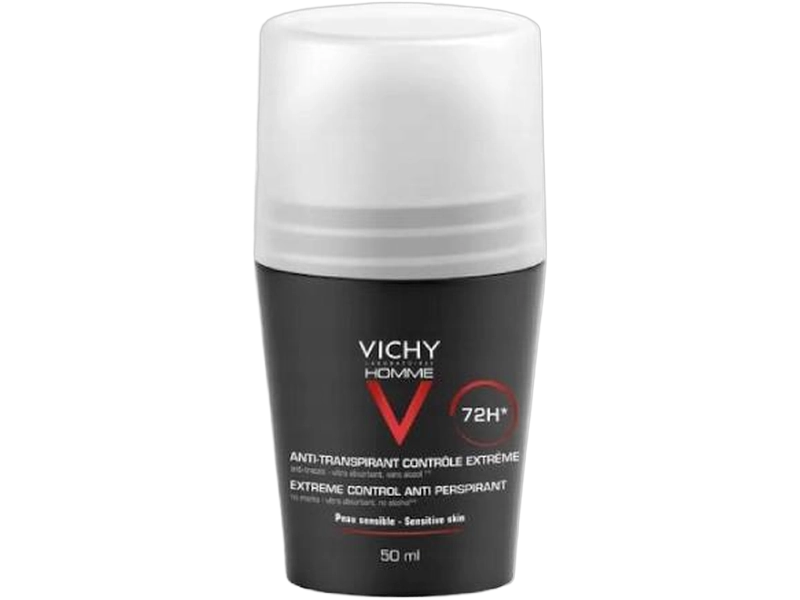 Vichy Homme antyperspirant w kulce 72 godzinna ochrona przed poceniem, płyn