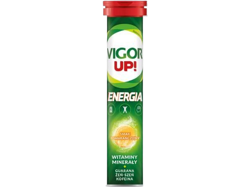 Vigor Up! energia, smak pomarańczowy, tabletki musujące