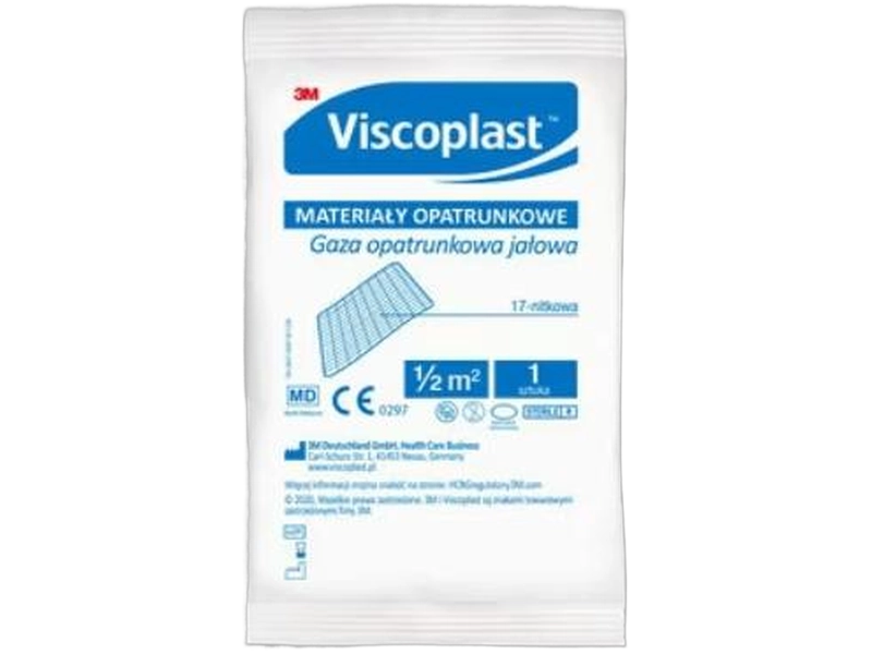 Viscoplast Gaza jałowa 1/2 m.kw., opatrunek