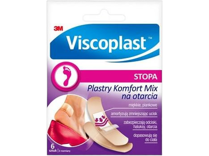 Viscoplast Plastry komfort mix na otarcia 72 mm x 25 mm