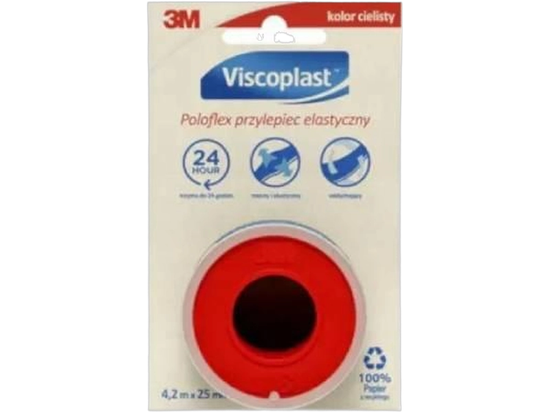 Viscoplast Poloflex tkaninowy przylepiec elastyczny 4,2 m x 12,5 mm
