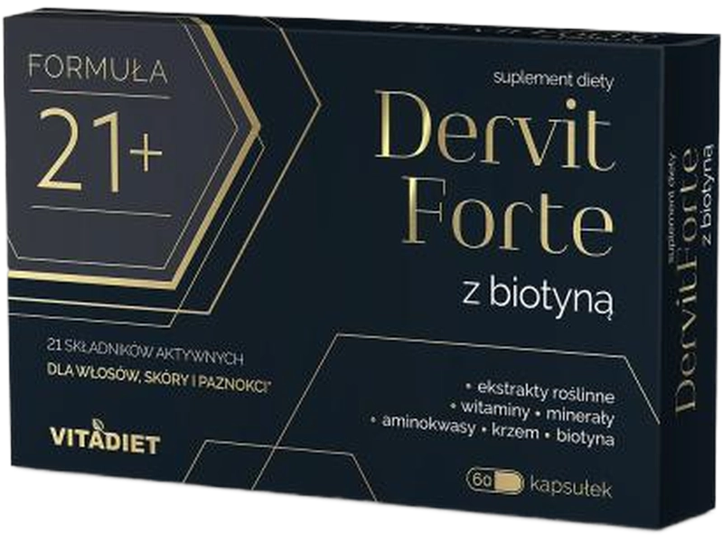 Vitadiet Dervit forte z biotyną, kapsułki