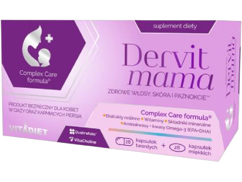 Vitadiet Dervit mama, kapsułki twarde,kapsułki miękkie