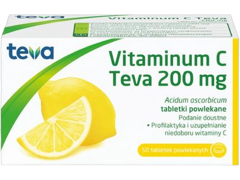 Vitaminum C Teva, tabletki powlekane, 200 mg