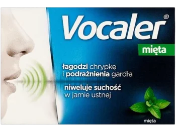 Zdjęcie produktu Vocaler na chrypkę i suchość gardła, smak miętowy, pastylki do ssania