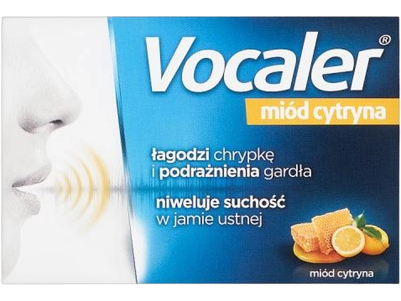 Vocaler miód cytryna, pastylki do ssania