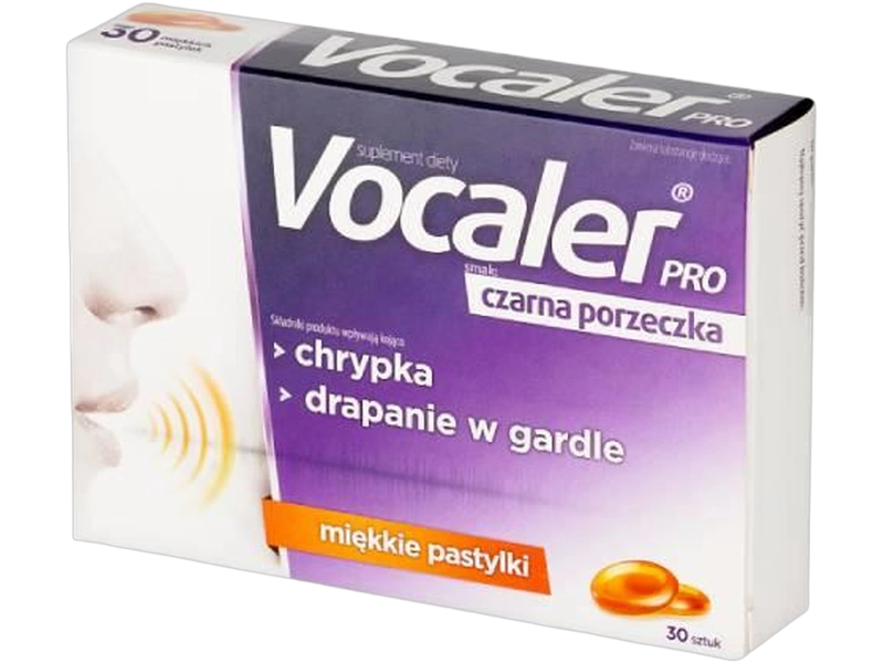 Vocaler Pro, czarna porzeczka, pastylki do ssania
