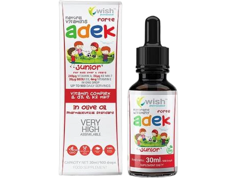 Wish ADEK Junior Forte dla dzieci, krople