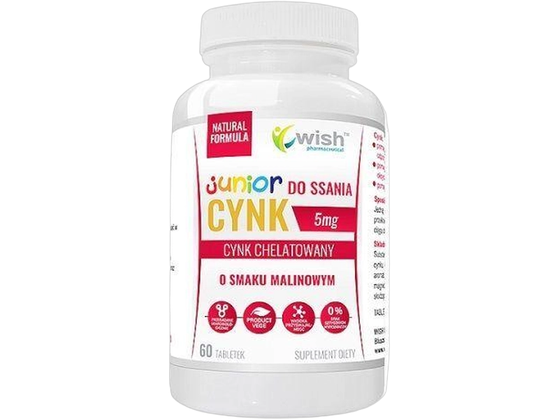 Wish Cynk junior, tabletki do ssania, 5 mg
