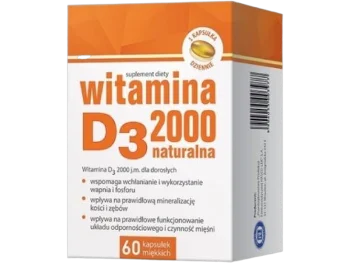 Zdjęcie produktu Witamina D3 naturalna, kapsułki miękkie, 50 µg
