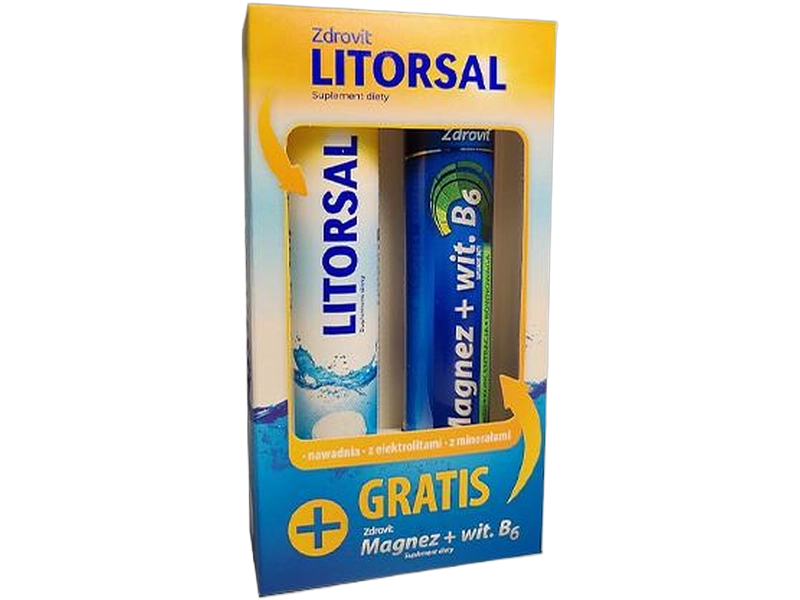 Zdrovit Litorsal + magnez z witaminą B6, tabletki musujące