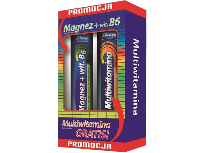 Zdrovit Magnez z witaminą B6 + multiwitamina, tabletki musujące