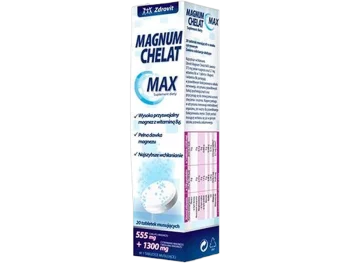 Zdjęcie produktu Zdrovit Magnum chelat Max, tabletki musujące, 375 mg + 0,7 mg