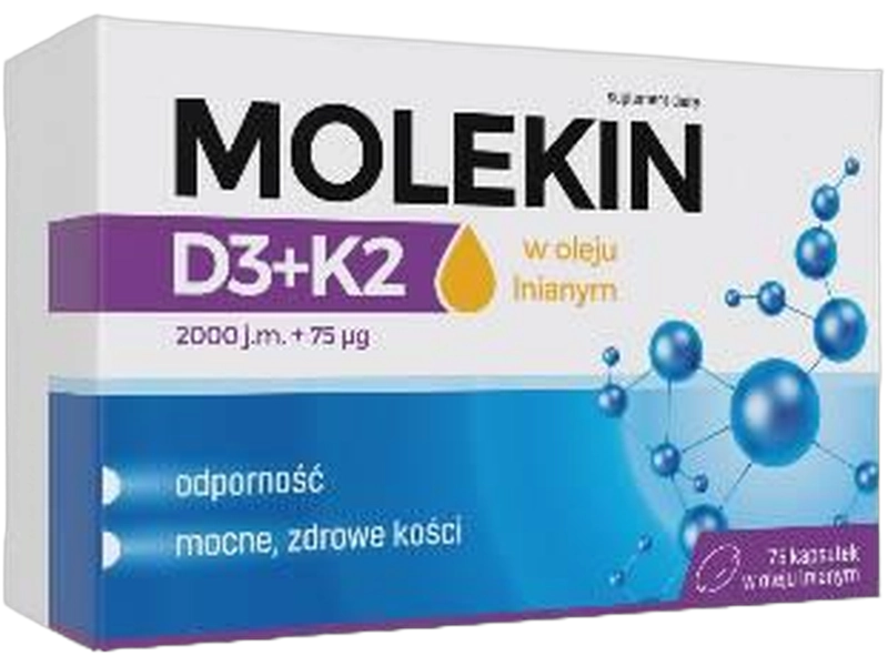 Zdrovit Molekin witamina D3 + K2 w oleju lnianym, kapsułki