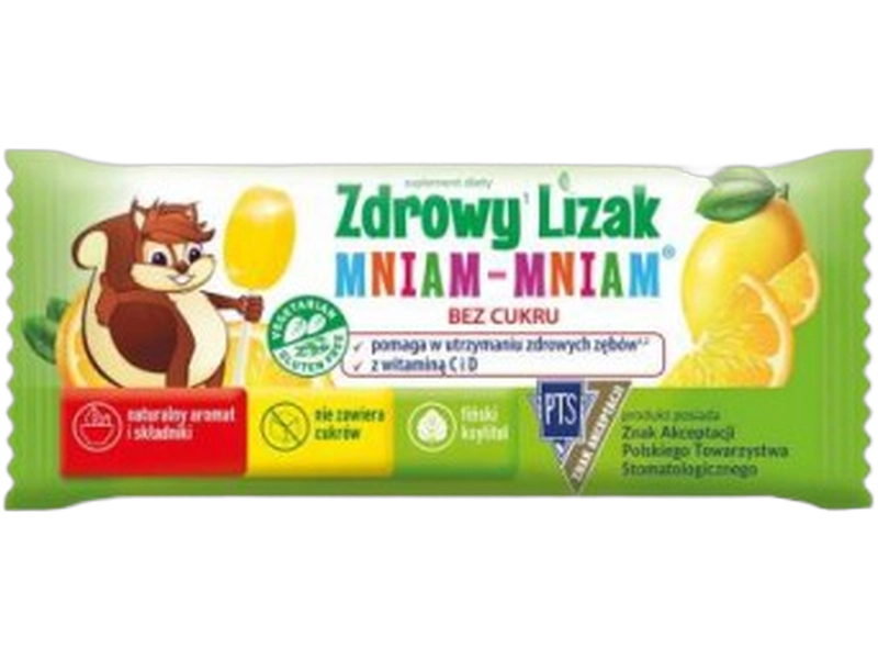 Zdrowy Lizak Mniam-Mniam cytrynowy, lizak