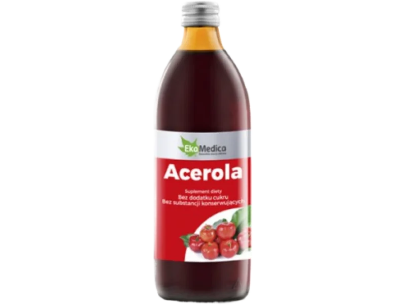 Acerola sok 100% EkaMedica, płyn, 521,5 mg/50 ml