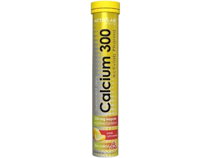 ACTIVLAB Calcium 300 smak cytrynowy, tabletki musujące, 300 mg