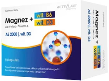 Zdjęcie produktu ACTIVLAB Magnez B6 + D3, kapsułki