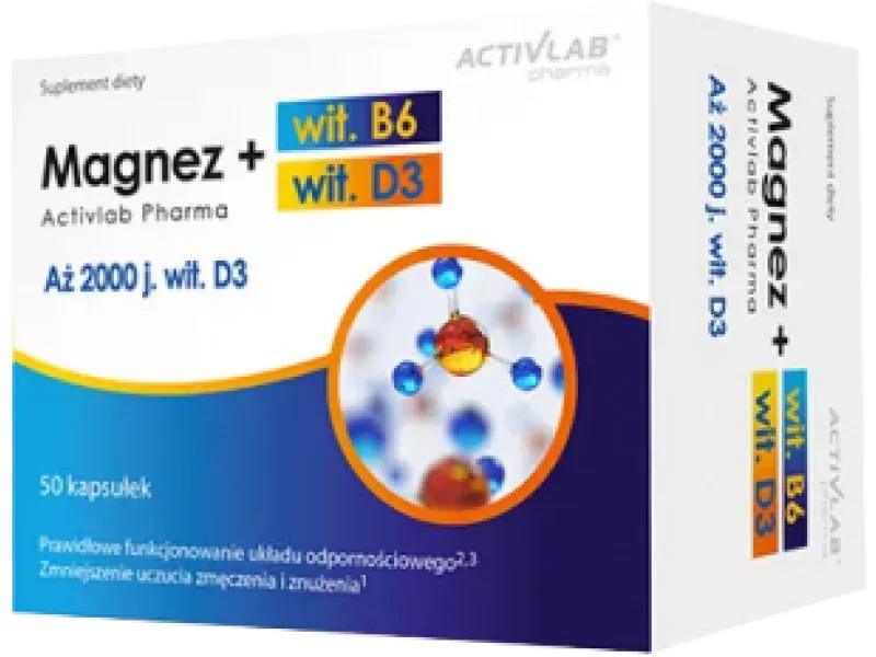 ACTIVLAB Magnez B6 + D3, kapsułki