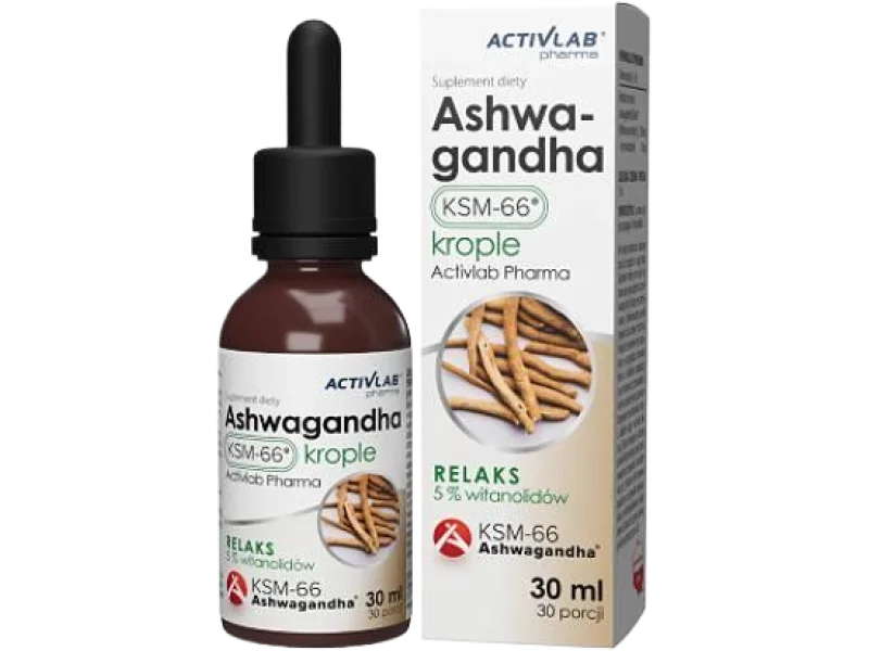 Activlab Pharma Ashwagandha KSM-66, krople, 200 mg/ml