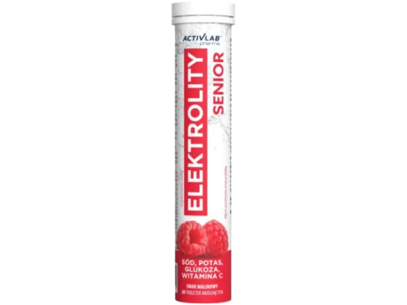 Activlab Pharma Elektrolity Senior smak malinowy, tabletki musujące