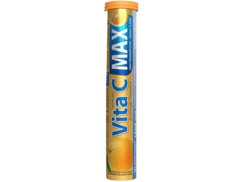 ACTIVLAB Pharma Vita C Max smak pomarańczowy, tabletki musujące, 1500 mg