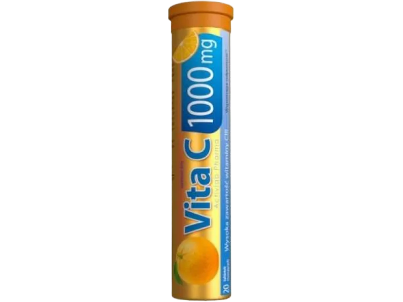 ACTIVLAB Vita C 1000mg o smaku pomarańczy, tabletki musujące, 1000 mg