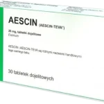 Aescin, tabletki powlekane dojelitowe, 20 mg
