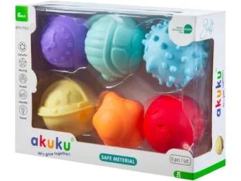 Zdjęcie produktu AKUKU Zestaw piłeczek sensorycznych soft A0640, zabawka sensoryczna