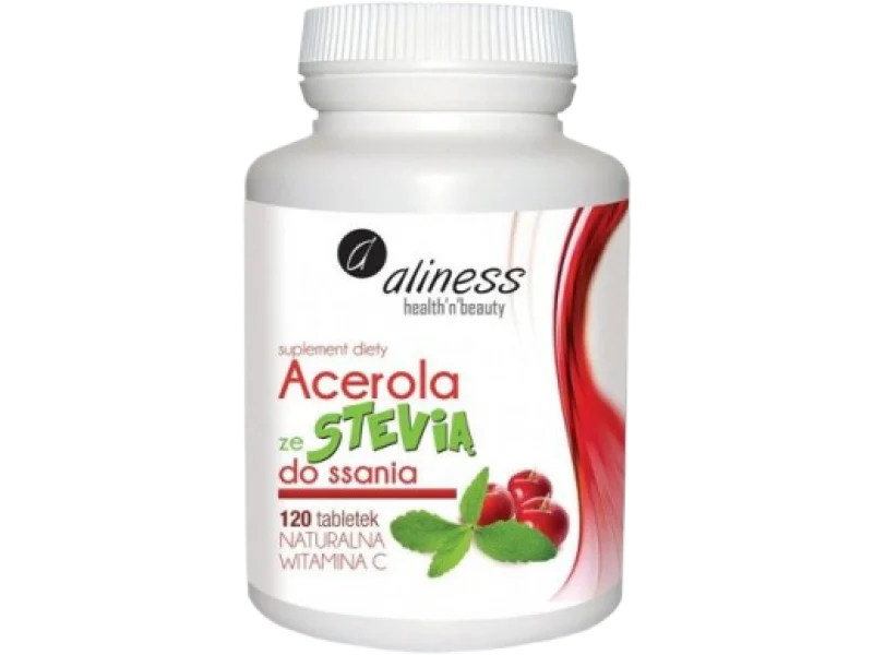 ALINESS Acerola ze stewią do ssania, tabletki do ssania, 125 mg