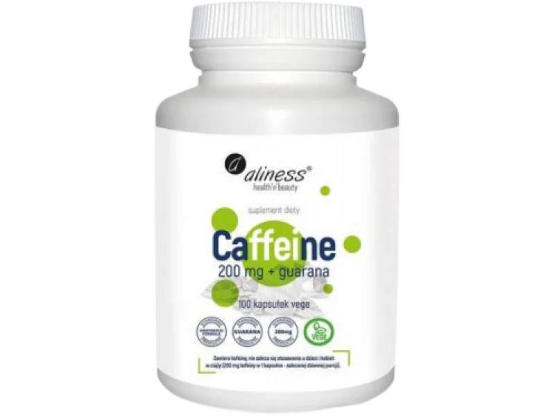Aliness Caffeine 200mg z guaraną, kapsułki